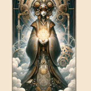 Tarot Card - Celestial Steampunk - The High Preistess