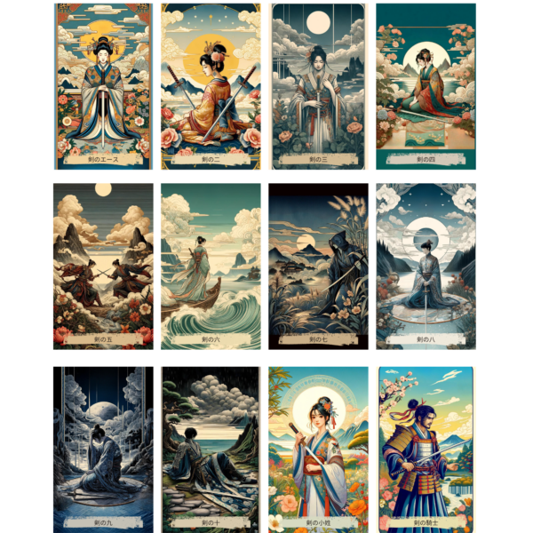 Tarot Card Deck ~ Neo Ukiyo-e ~ Japanese of English - Image 7